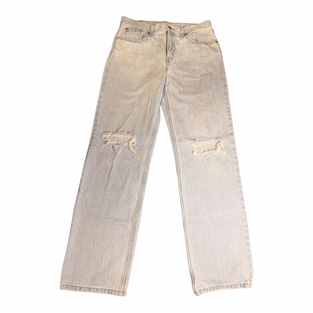 Levis - Wash Distressed Low Pro Straight Jeans - size W28 L30